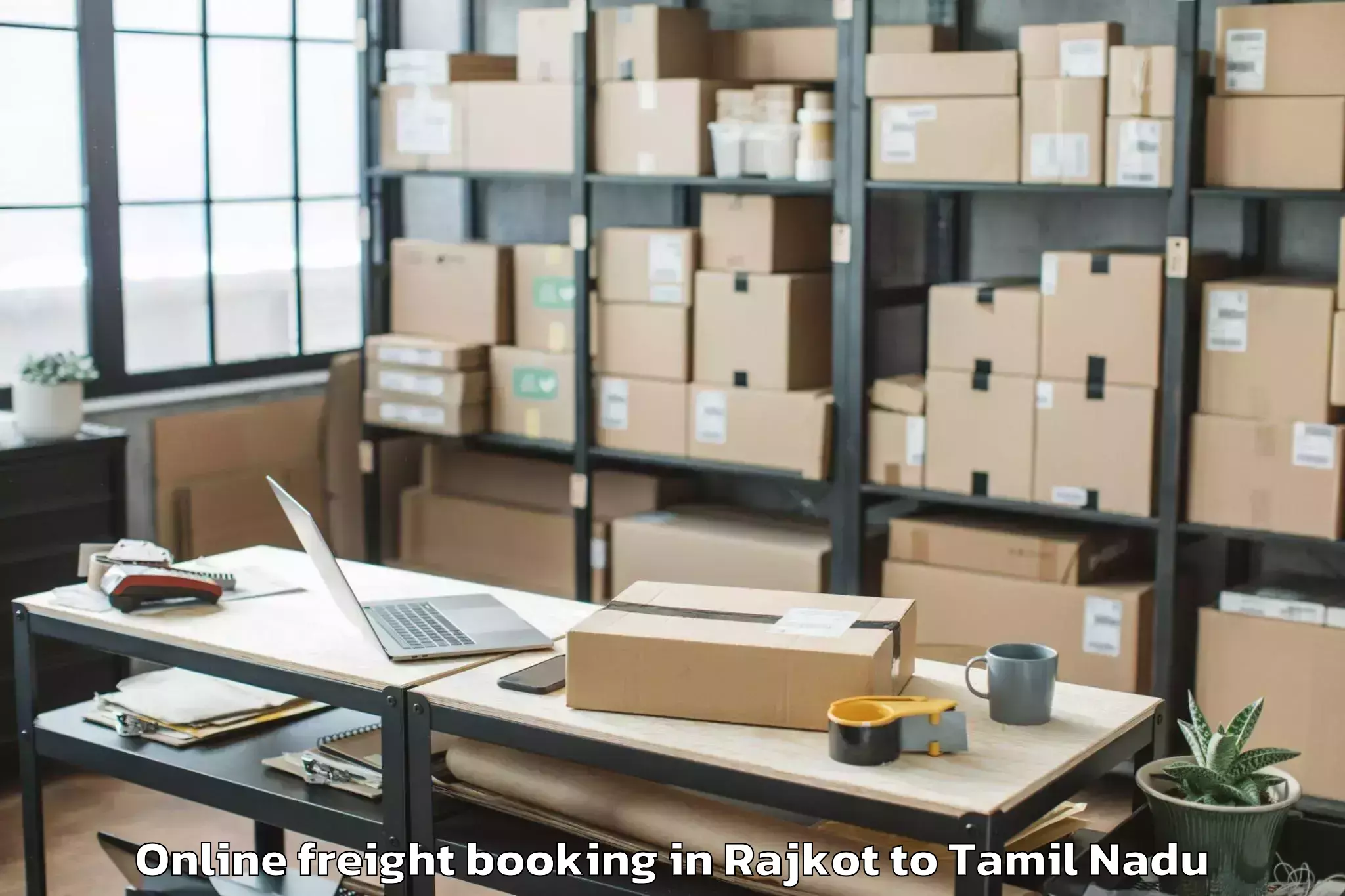 Efficient Rajkot to Puliampatti Online Freight Booking